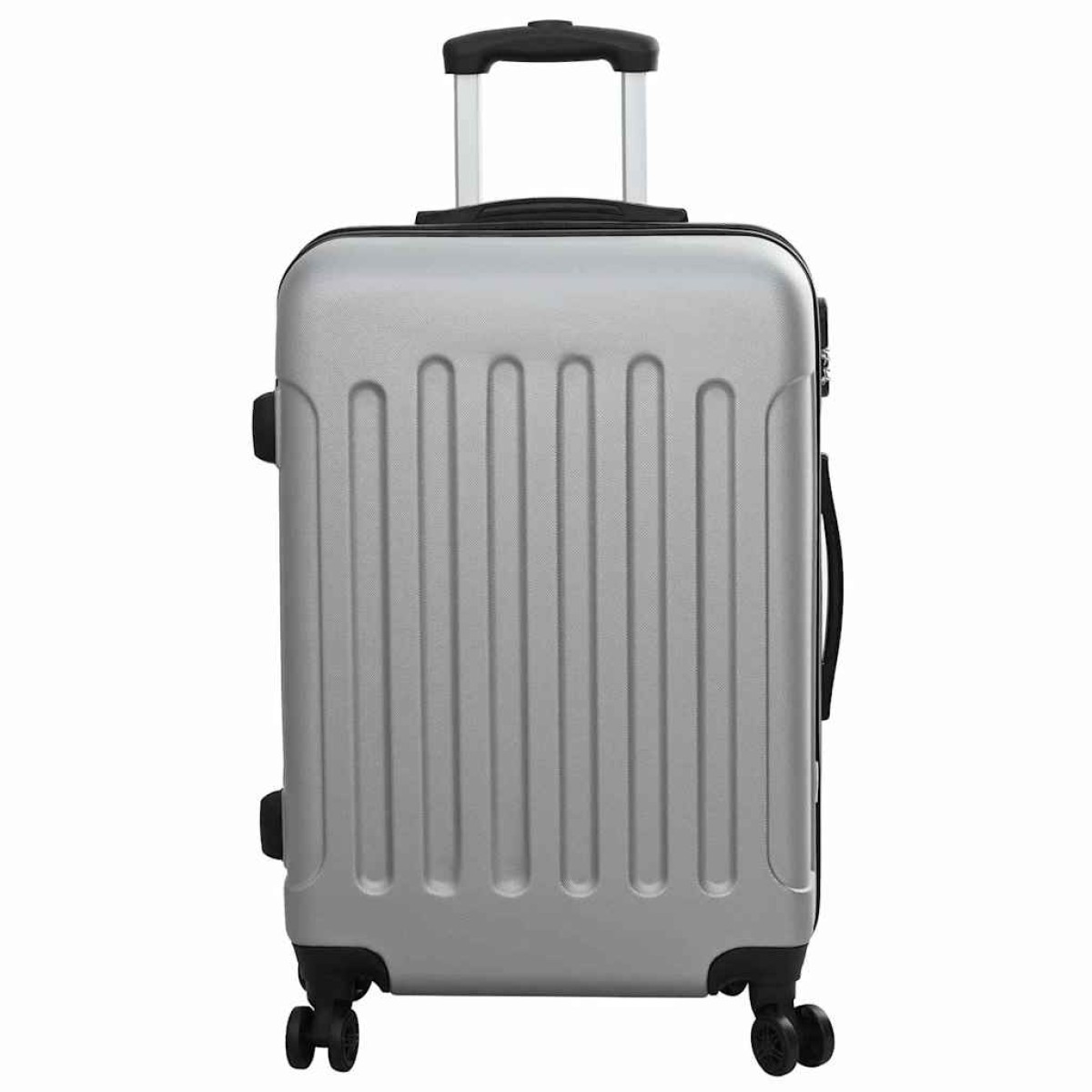 vidaXL Βαλίτσα με κλειδαριά 3 τμχ. Ασημί 50 x 31 x 78 εκ ΑΒΣ Πλαστικό