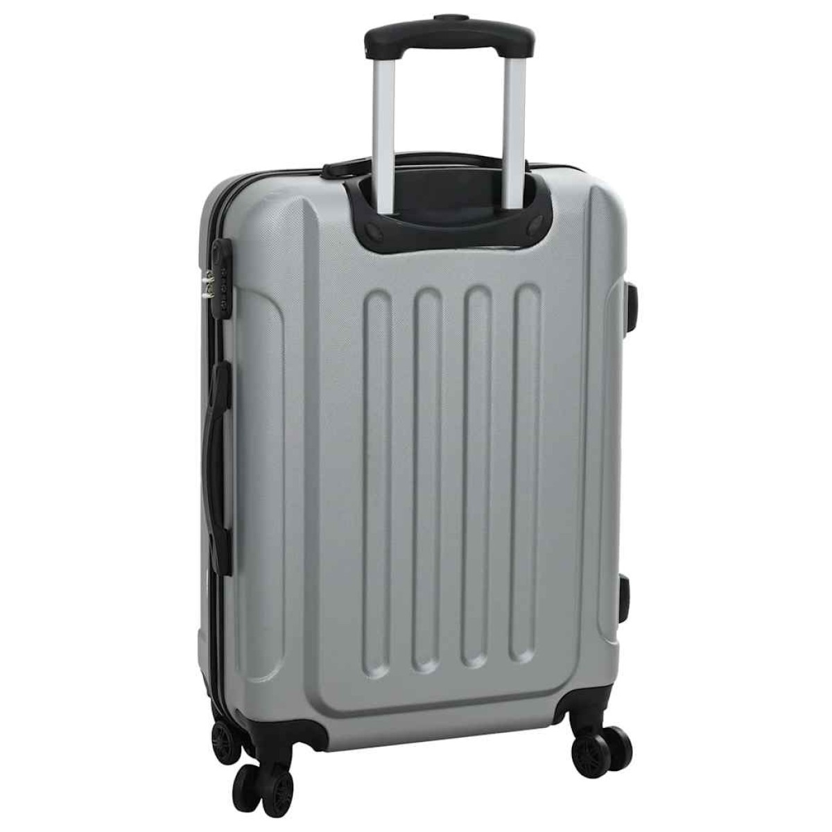 vidaXL Βαλίτσα με κλειδαριά 3 τμχ. Ασημί 50 x 31 x 78 εκ ΑΒΣ Πλαστικό