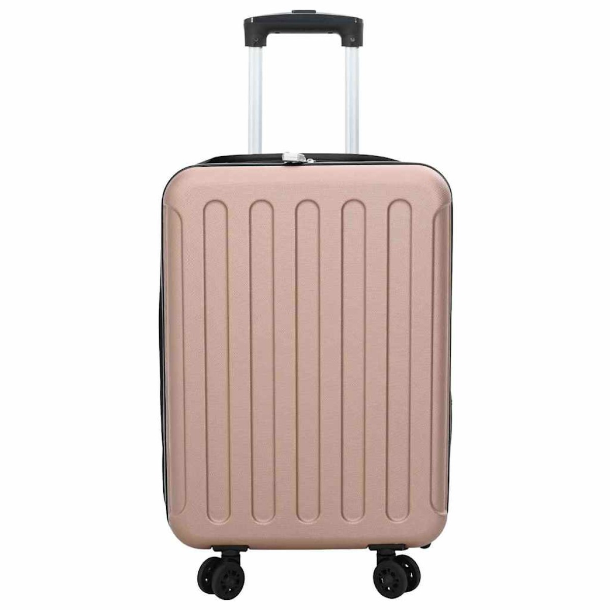 vidaXL Βαλίτσα με κλειδαριά ροζ χρυσό 34 x 23 x 55.5 εκ. ΑΒΣ Πλαστικό