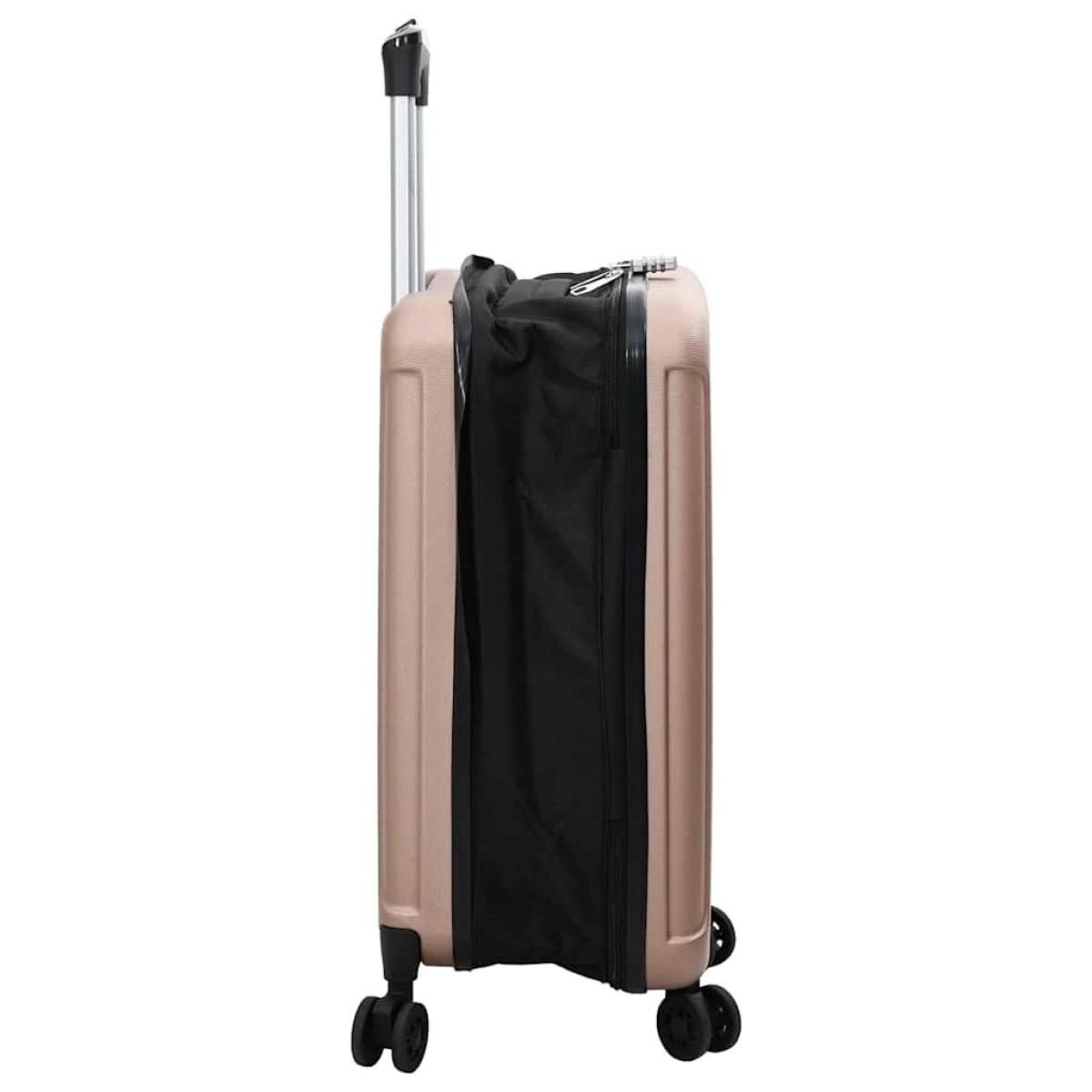vidaXL Βαλίτσα με κλειδαριά ροζ χρυσό 34 x 23 x 55.5 εκ. ΑΒΣ Πλαστικό