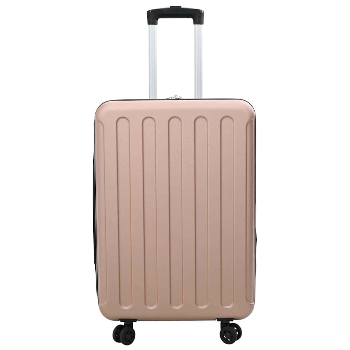 vidaXL Βαλίτσα με κλειδαριά ροζ χρυσό 43 x 27 x 66 εκ. ΑΒΣ Πλαστικό