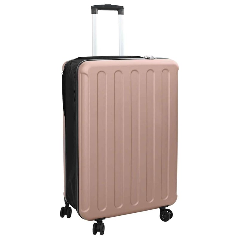 vidaXL Βαλίτσα με κλειδαριά ροζ χρυσό 50 x 30 x 76 εκ. ΑΒΣ Πλαστικό
