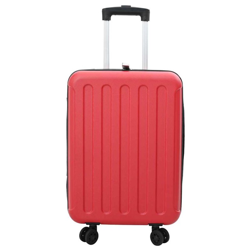vidaXL Βαλίτσα με κλειδαριά Κόκκινο 34 x 23 x 55.5 εκ. ΑΒΣ Πλαστικό