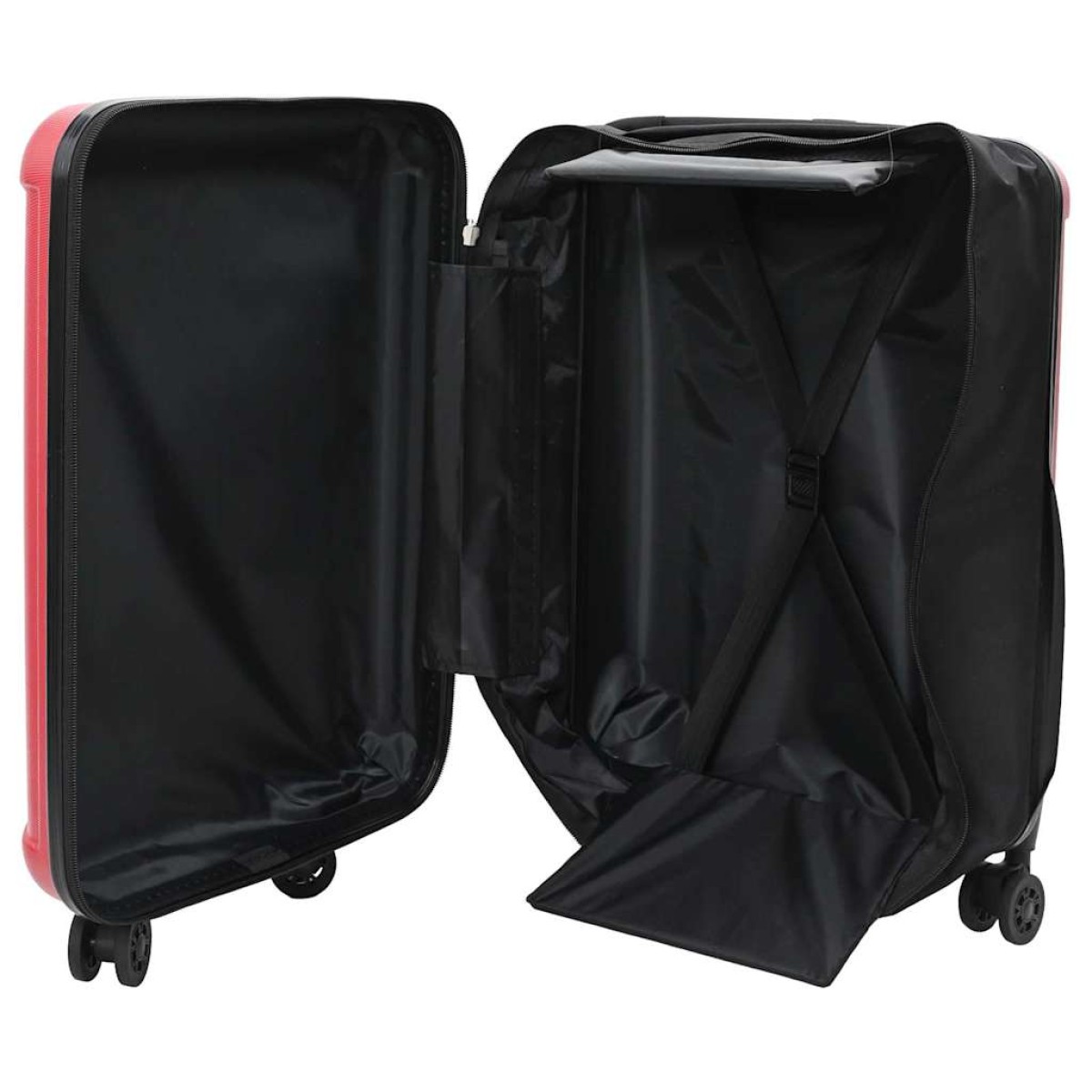 vidaXL Βαλίτσα με κλειδαριά Κόκκινο 34 x 23 x 55.5 εκ. ΑΒΣ Πλαστικό