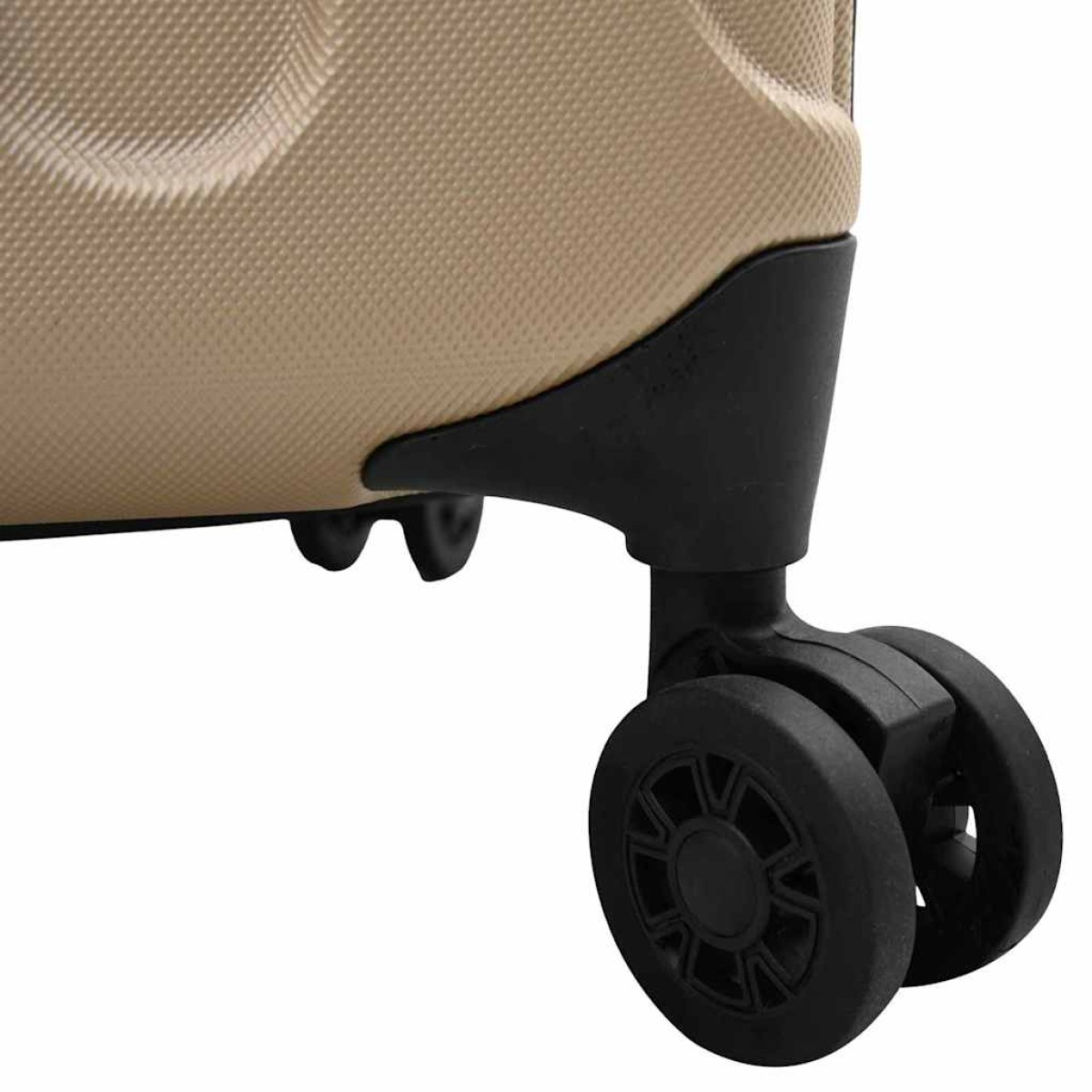 vidaXL Βαλίτσα με κλειδαριά Μπρονζέ 34 x 23 x 55.5 εκ. ΑΒΣ Πλαστικό