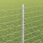 vidaXL Ενσωματωμένος Πόλος Φράχτη 5 τεμ. Ασημί 120 cm