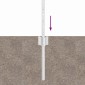 vidaXL Ενσωματωμένος Πόλος Φράχτη 5 τεμ. Ασημί 120 cm