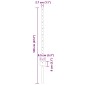 vidaXL Ενσωματωμένος Πόλος Φράχτη 5 τεμ. Ασημί 120 cm
