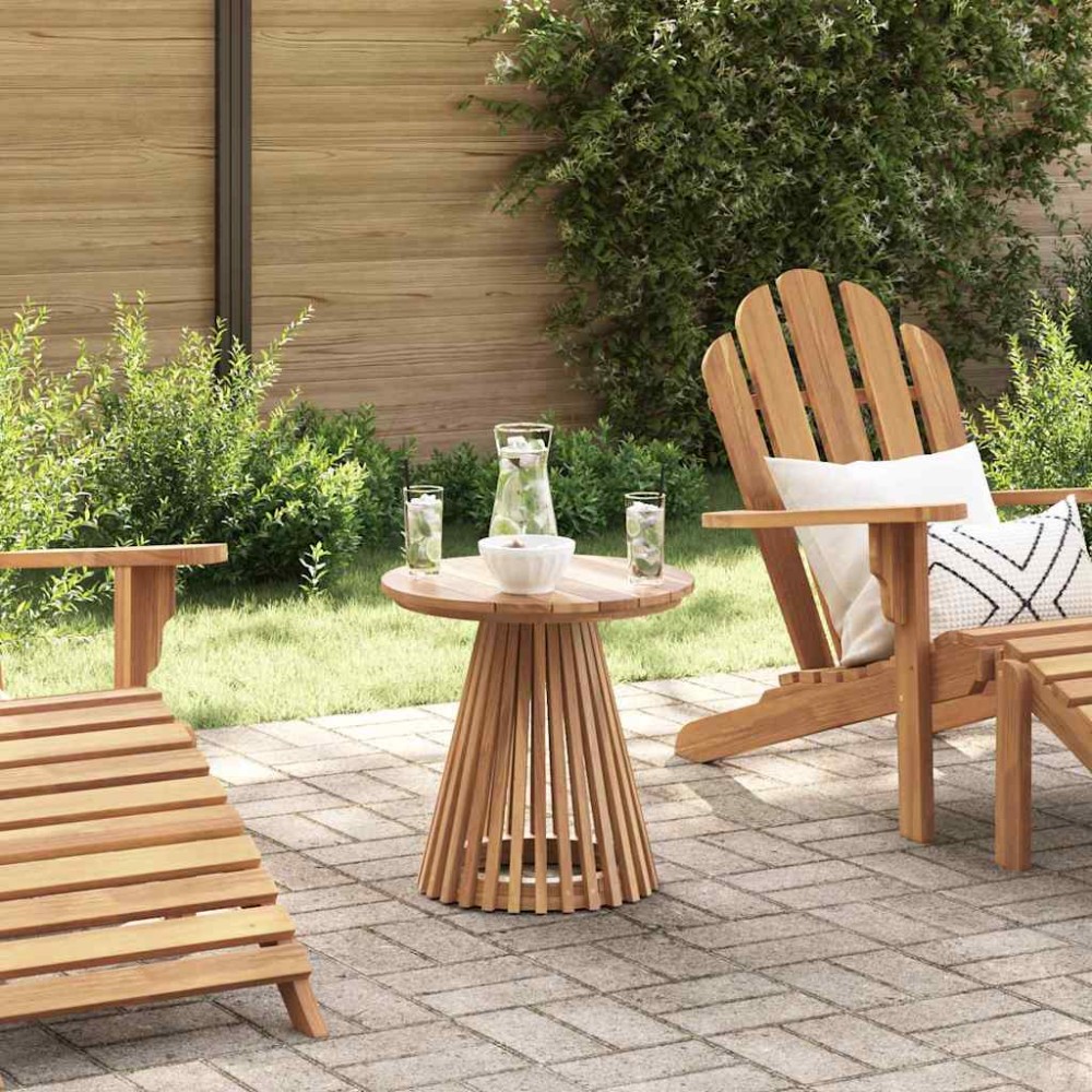vidaXL Τραπεζάκι Πλευράς Καφέ 50 x 50 x 49,5 εκ Στερεό Ξύλο Τίκ