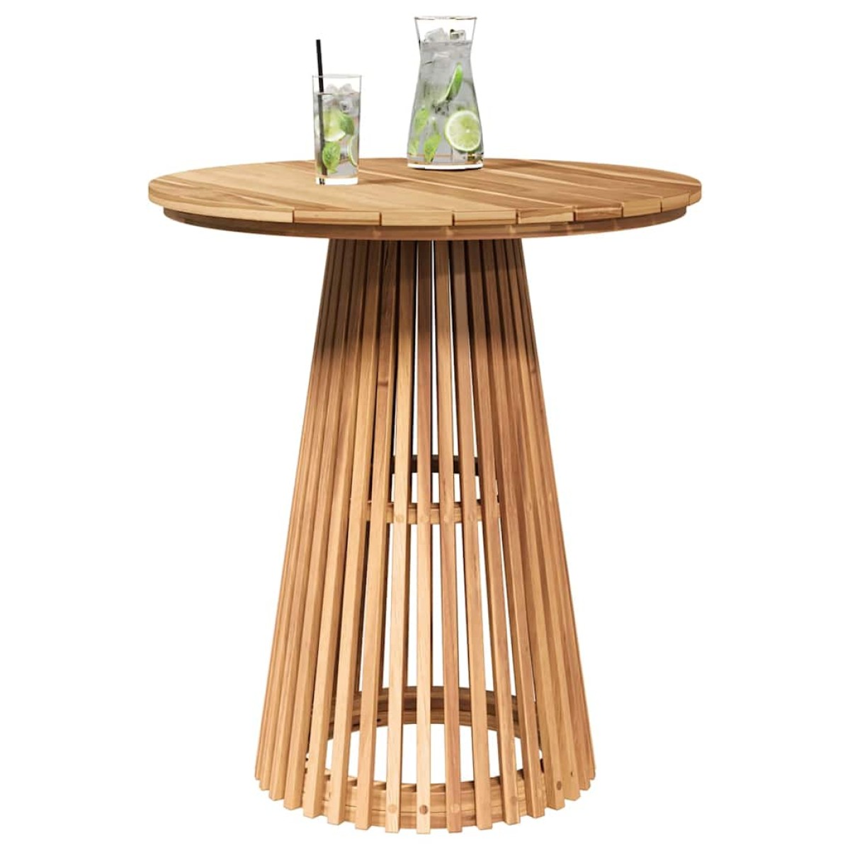 vidaXL Τραπεζάκι Πλευράς Καφέ 70 x 70 x 75 cm Στερεό Ξύλο Τίκ