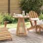 vidaXL Τραπεζάκι Πλευράς Καφέ 70 x 70 x 75 cm Στερεό Ξύλο Τίκ