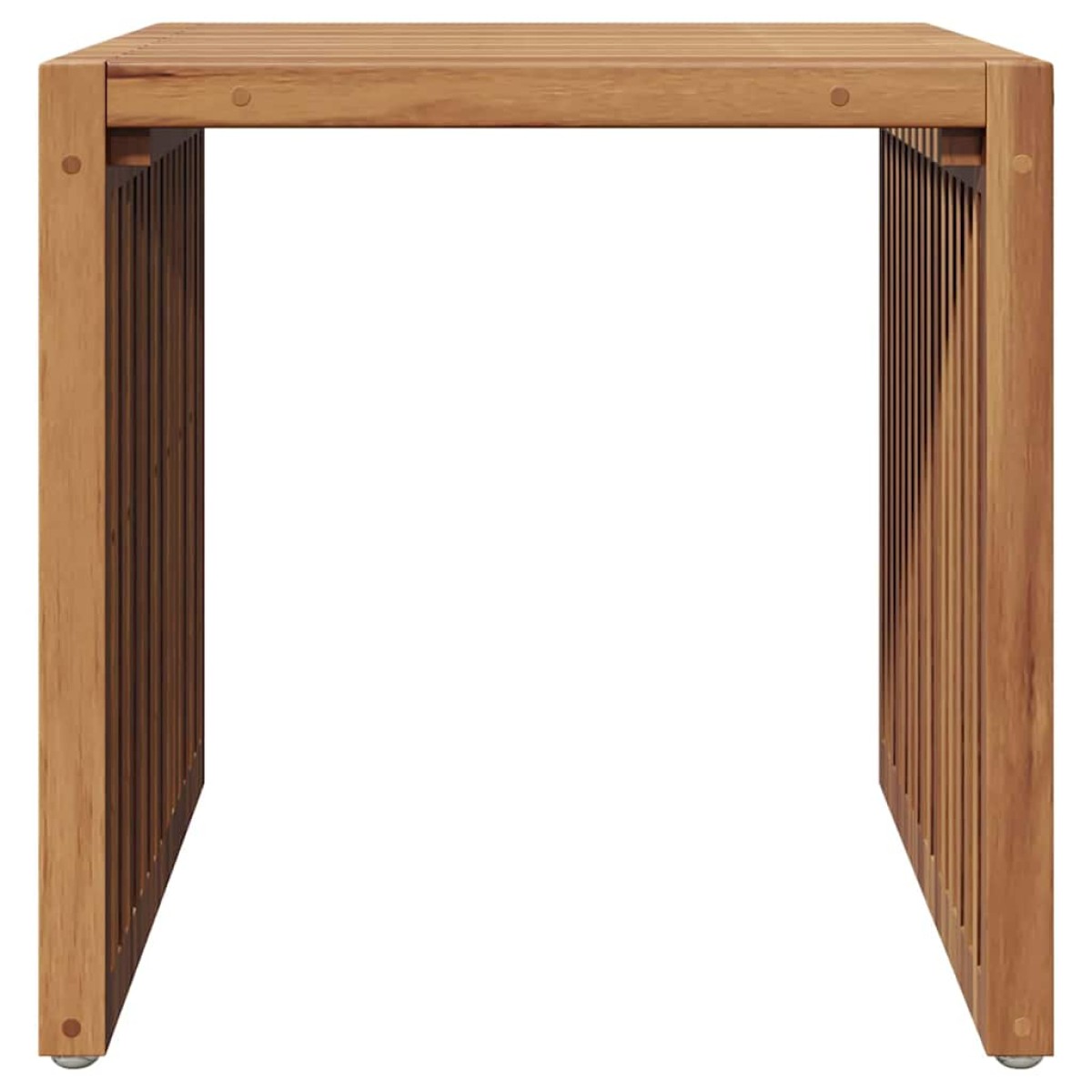 vidaXL Πλευρικό Τραπέζι Κήπου Καφέ 45 x 45,5 x 45,5 εκ Στερεό Ξύλο Τίκ