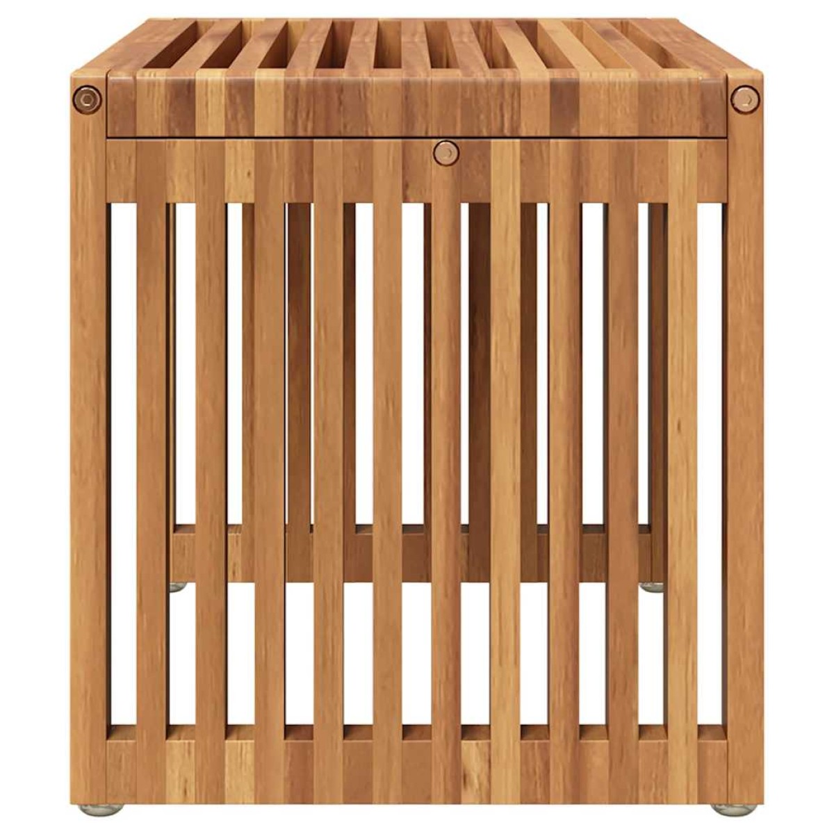 vidaXL Πλευρικό Τραπέζι Κήπου Καφέ 50 x 32,5 x 35 εκ Στερεό Ξύλο Τίκ