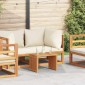 vidaXL Πλευρικό Τραπέζι Κήπου Καφέ 50 x 32,5 x 35 εκ Στερεό Ξύλο Τίκ