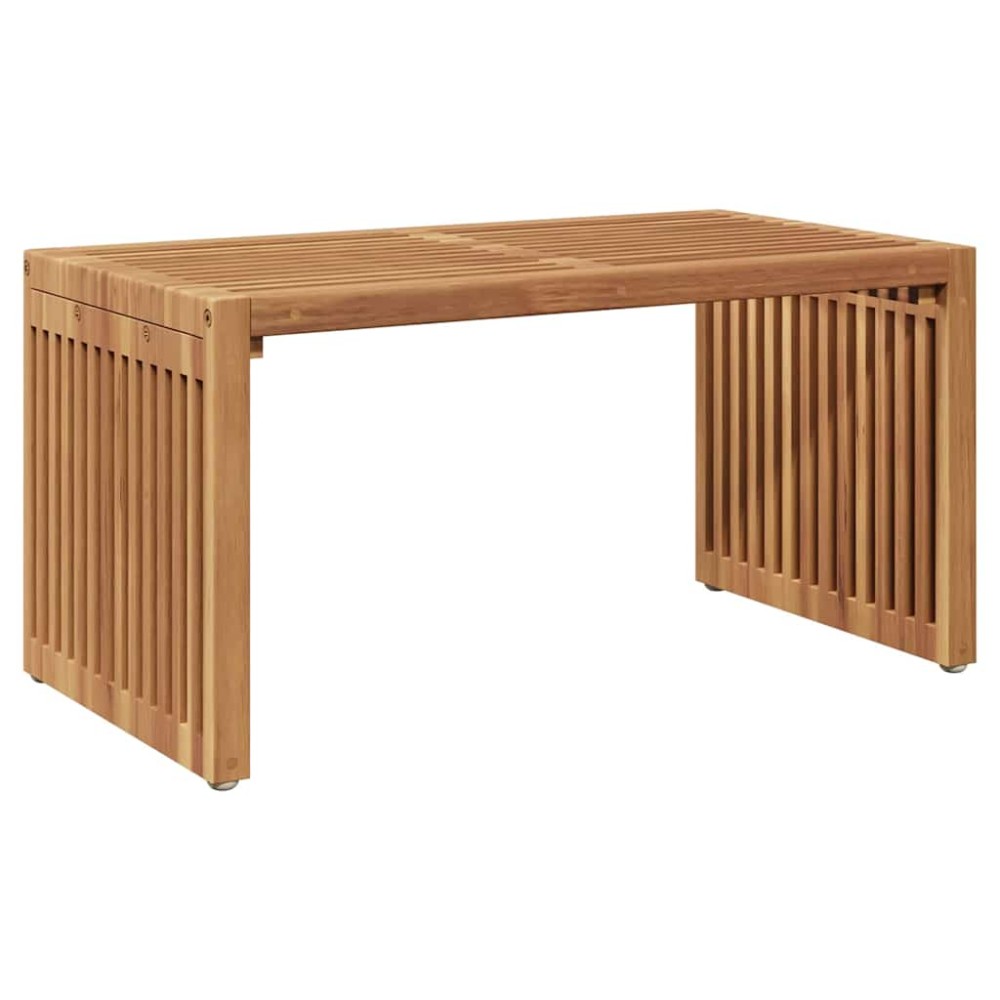 vidaXL Πλευρικό Τραπέζι Κήπου Καφέ 70 x 37,5 x 35,5 εκ Στερεό Ξύλο Τίκ
