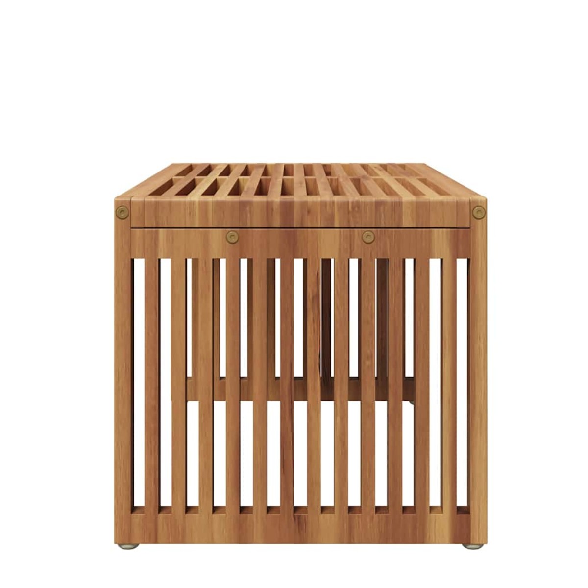 vidaXL Πλευρικό Τραπέζι Κήπου Καφέ 70 x 37,5 x 35,5 εκ Στερεό Ξύλο Τίκ