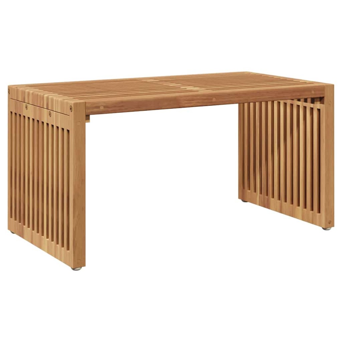 vidaXL Πλευρικό Τραπέζι Κήπου Καφέ 70 x 37,5 x 35,5 εκ Στερεό Ξύλο Τίκ