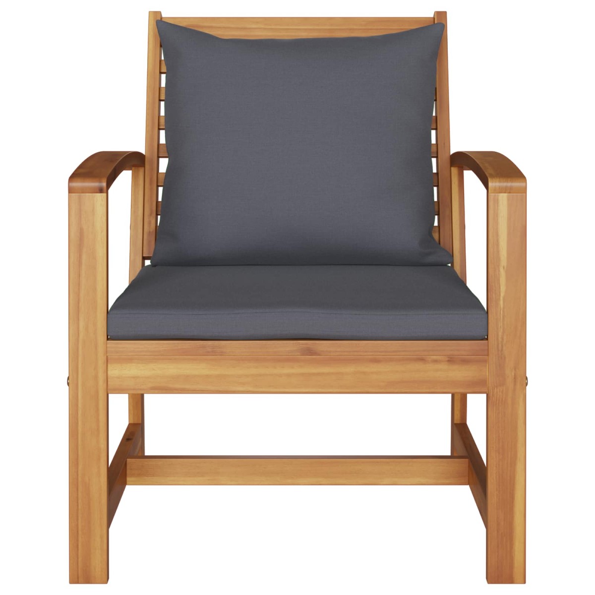 vidaXL Καρέκλα 2 Τεμάχιο Καφέ και Σκούρο Γκρι 65 x 60 x 76,5 εκ
