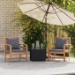 vidaXL Καρέκλα 2 Τεμάχιο Καφέ και Σκούρο Γκρι 65 x 60 x 76,5 εκ