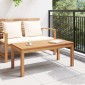 vidaXL τραπέζι Καφέ 95 x 45 x 40 εκ Στερεό Ξύλο Τίκ