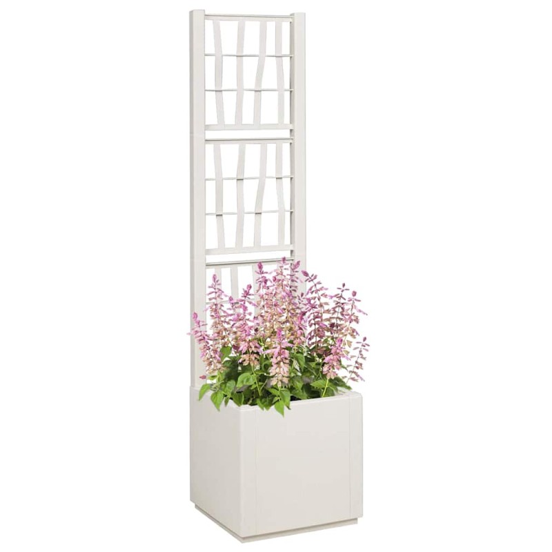 vidaXL Κηποτινάκι με Τρέλα Λευκό 36 x 36 x 140 εκ. PP
