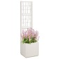 vidaXL Κηποτινάκι με Τρέλα Λευκό 36 x 36 x 140 εκ. PP