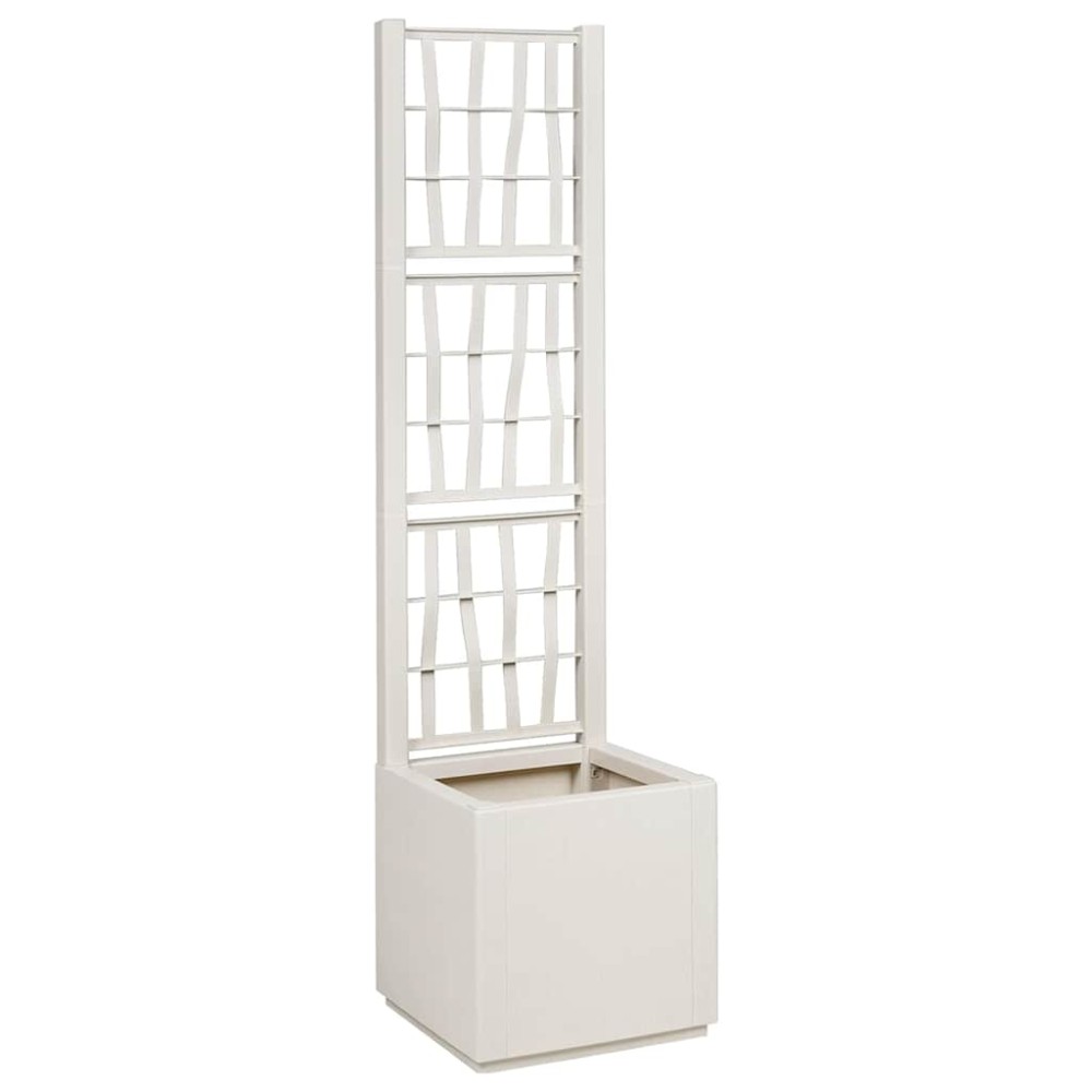 vidaXL Κηποτινάκι με Τρέλα Λευκό 36 x 36 x 140 εκ. PP