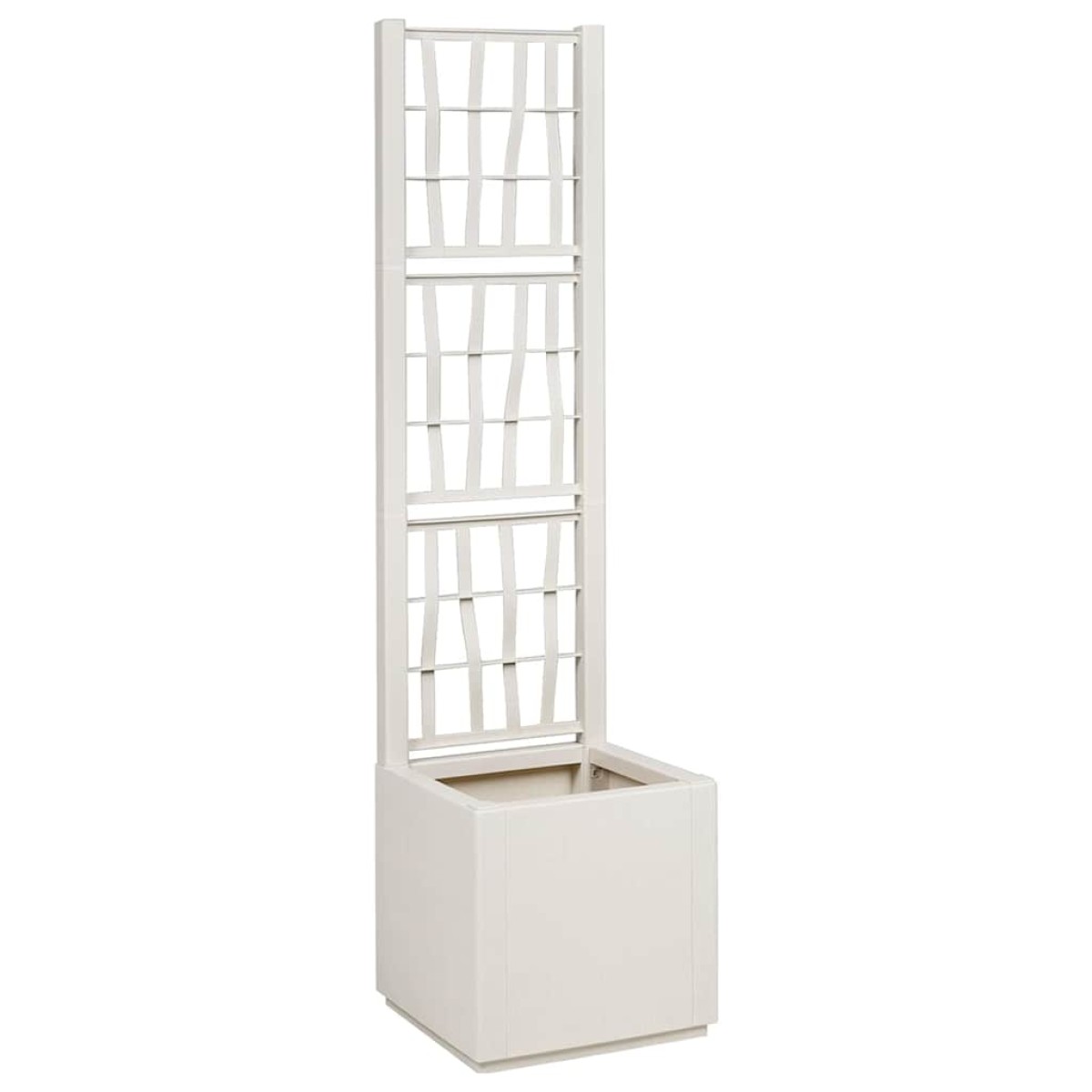vidaXL Κηποτινάκι με Τρέλα Λευκό 36 x 36 x 140 εκ. PP