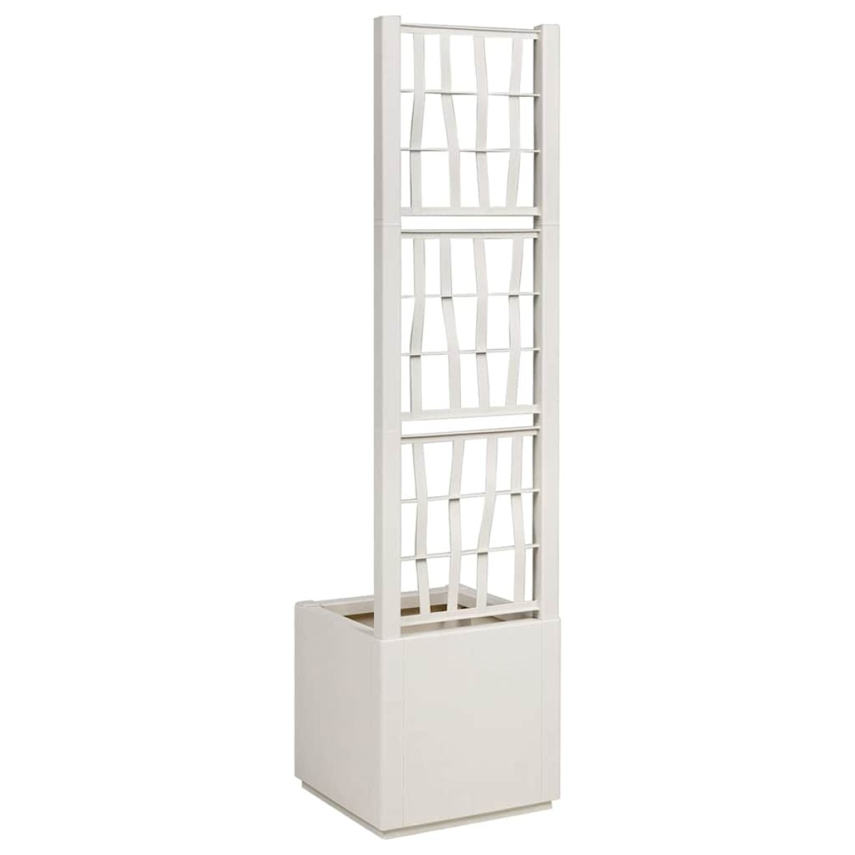 vidaXL Κηποτινάκι με Τρέλα Λευκό 36 x 36 x 140 εκ. PP