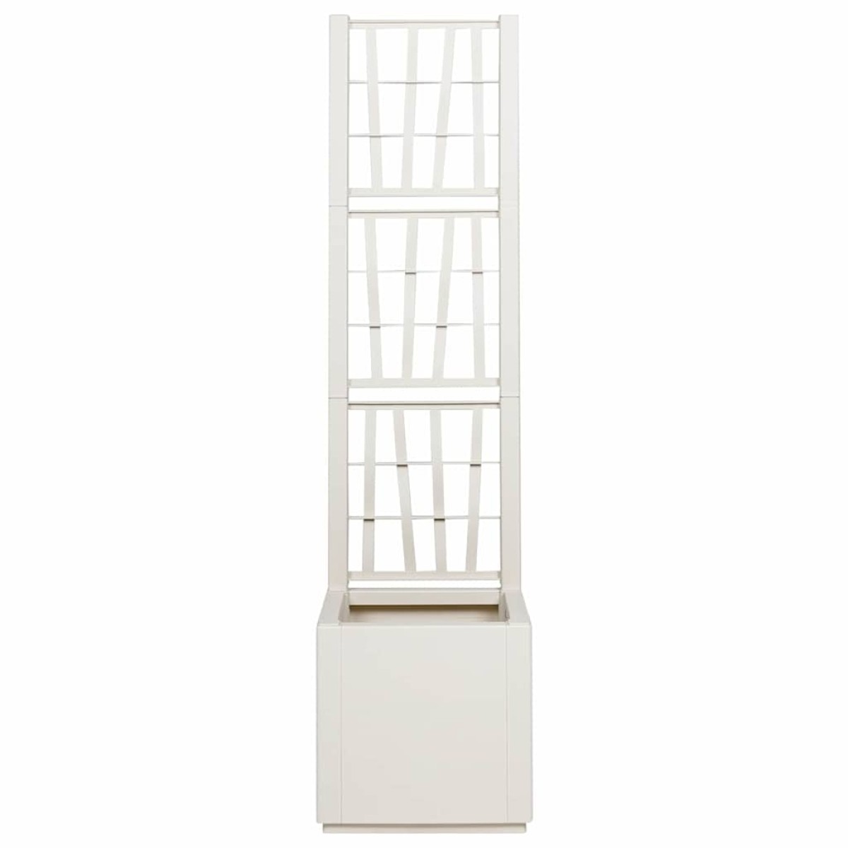 vidaXL Κηποτινάκι με Τρέλα Λευκό 36 x 36 x 140 εκ. PP
