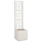 vidaXL Κηποτινάκι με Τρέλα Λευκό 36 x 36 x 140 εκ. PP