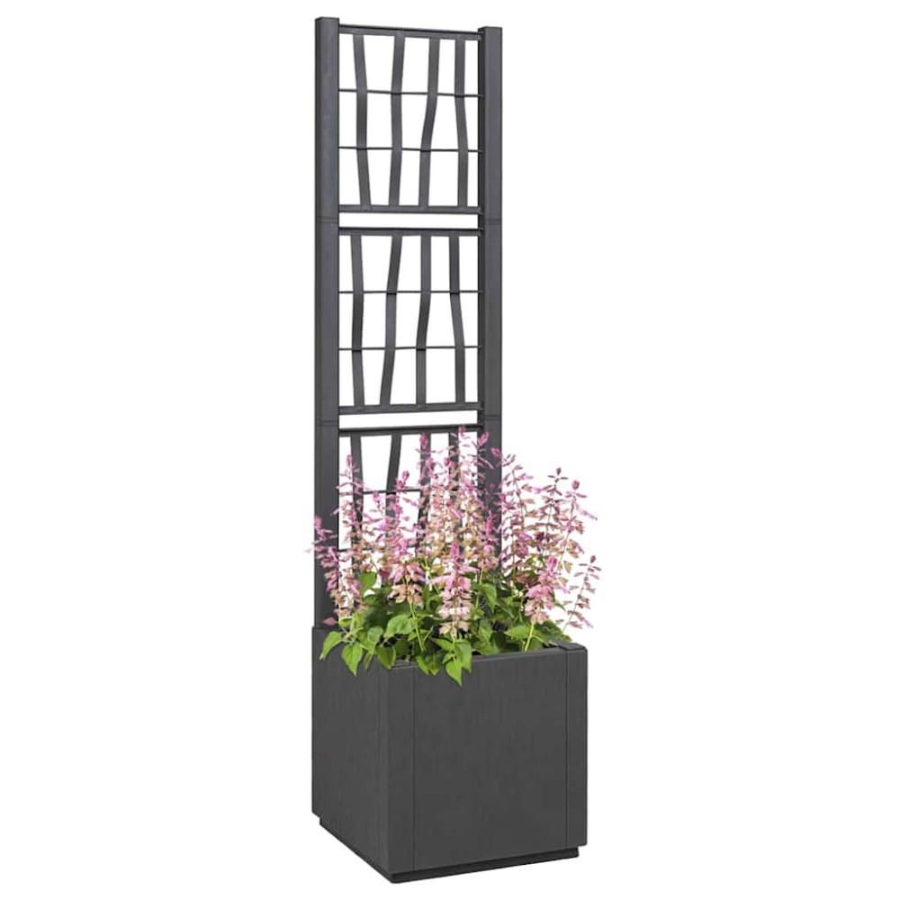 vidaXL Κηποτινάκι με Τρέλα Σκούρο Γκρι 36 x 36 x 140 εκ. PP