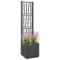 vidaXL Κηποτινάκι με Τρέλα Σκούρο Γκρι 36 x 36 x 140 εκ. PP