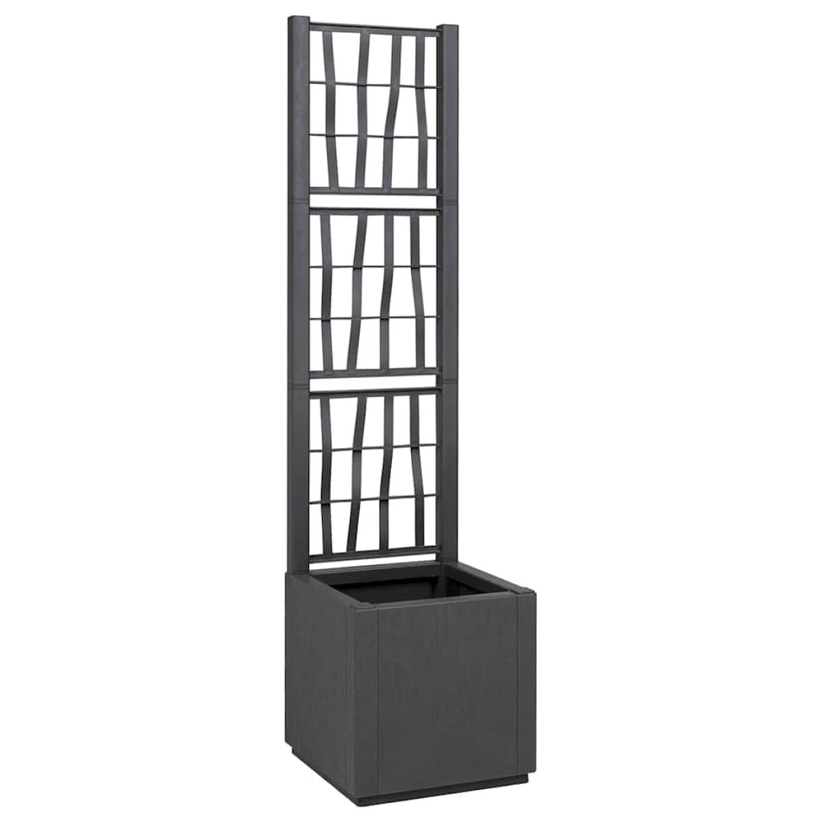 vidaXL Κηποτινάκι με Τρέλα Σκούρο Γκρι 36 x 36 x 140 εκ. PP
