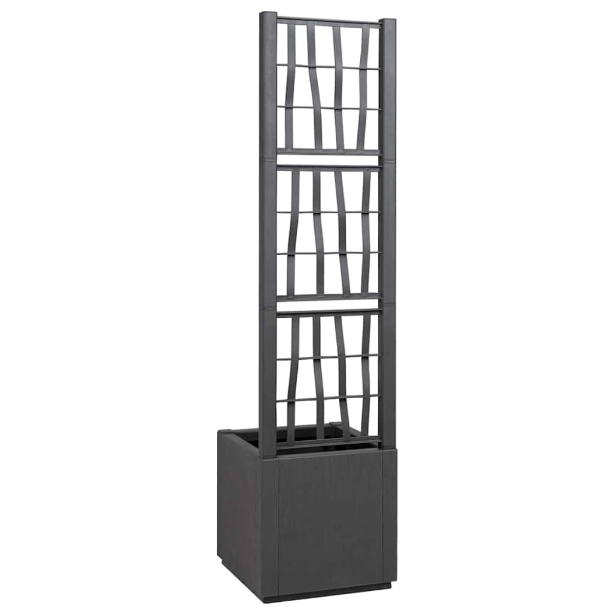 vidaXL Κηποτινάκι με Τρέλα Σκούρο Γκρι 36 x 36 x 140 εκ. PP