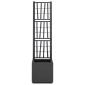 vidaXL Κηποτινάκι με Τρέλα Σκούρο Γκρι 36 x 36 x 140 εκ. PP