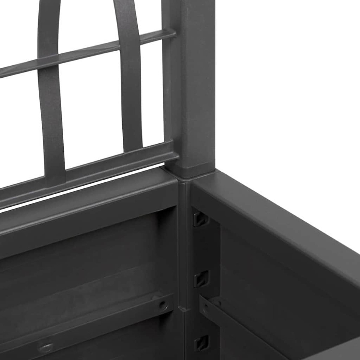 vidaXL Κηποτινάκι με Τρέλα Σκούρο Γκρι 36 x 36 x 140 εκ. PP
