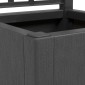 vidaXL Κηποτινάκι με Τρέλα Σκούρο Γκρι 36 x 36 x 140 εκ. PP