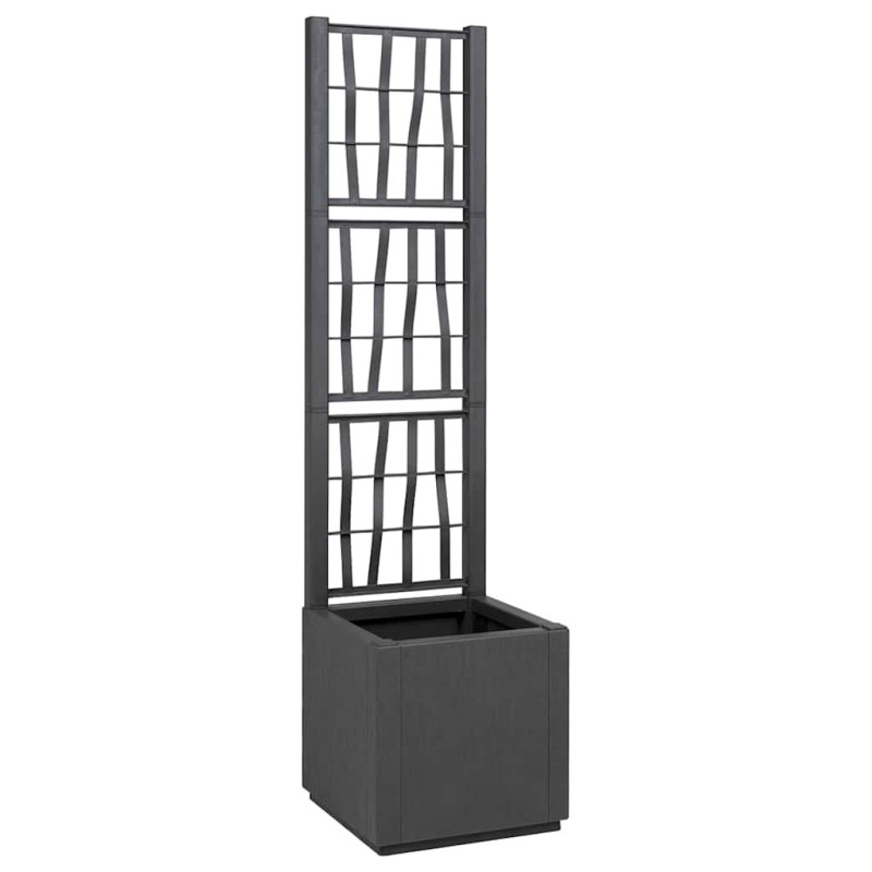 vidaXL Κηποτινάκι με Τρέλα Σκούρο Γκρι 36 x 36 x 140 εκ. PP