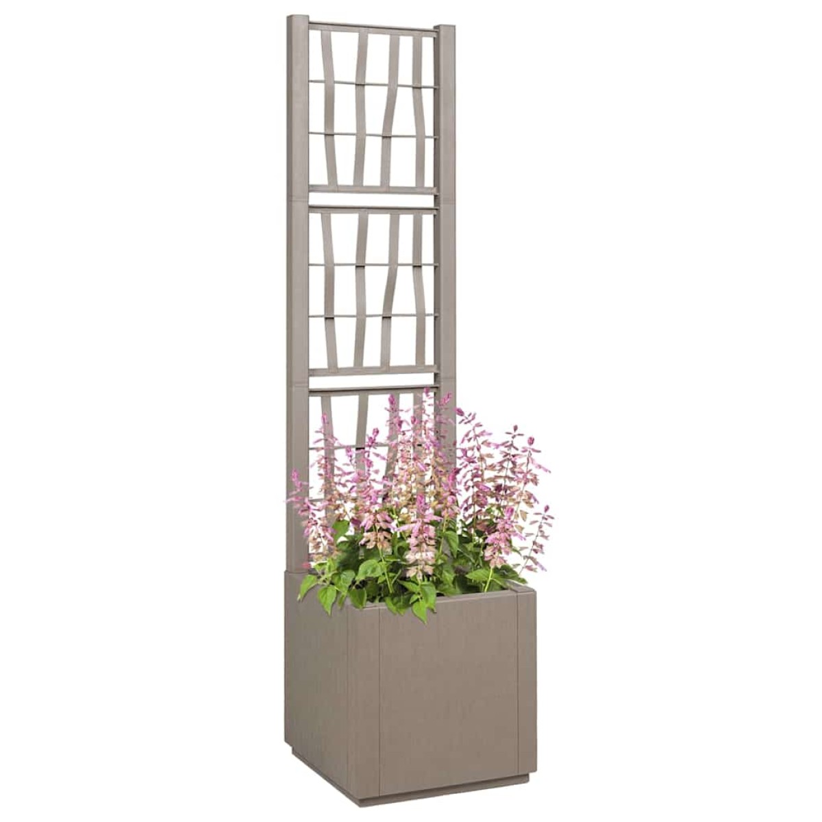 vidaXL Κηποτινάκι με Τρέλα Ανοιχτό καφέ 36 x 36 x 140 εκ. PP