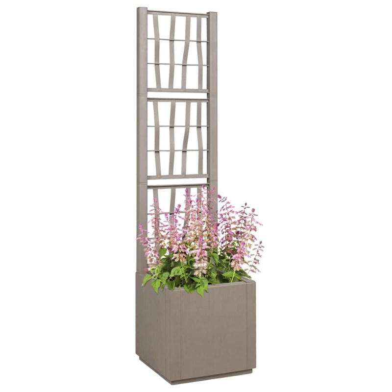 vidaXL Κηποτινάκι με Τρέλα Ανοιχτό καφέ 36 x 36 x 140 εκ. PP