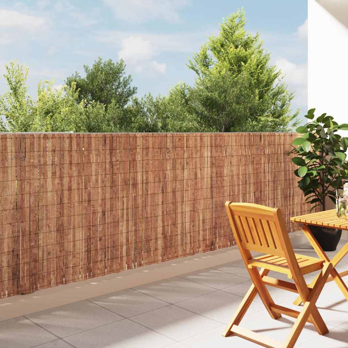vidaXL Φράχτης από φλοιό δέντρου 400 x 125cm Φλοιός Καφέ