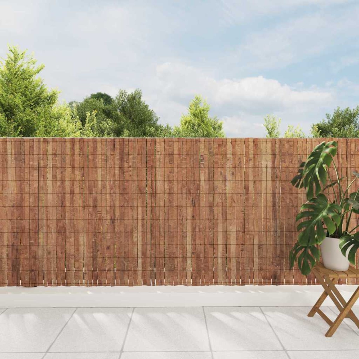 vidaXL Φράχτης από φλοιό δέντρου 400 x 125cm Φλοιός Καφέ