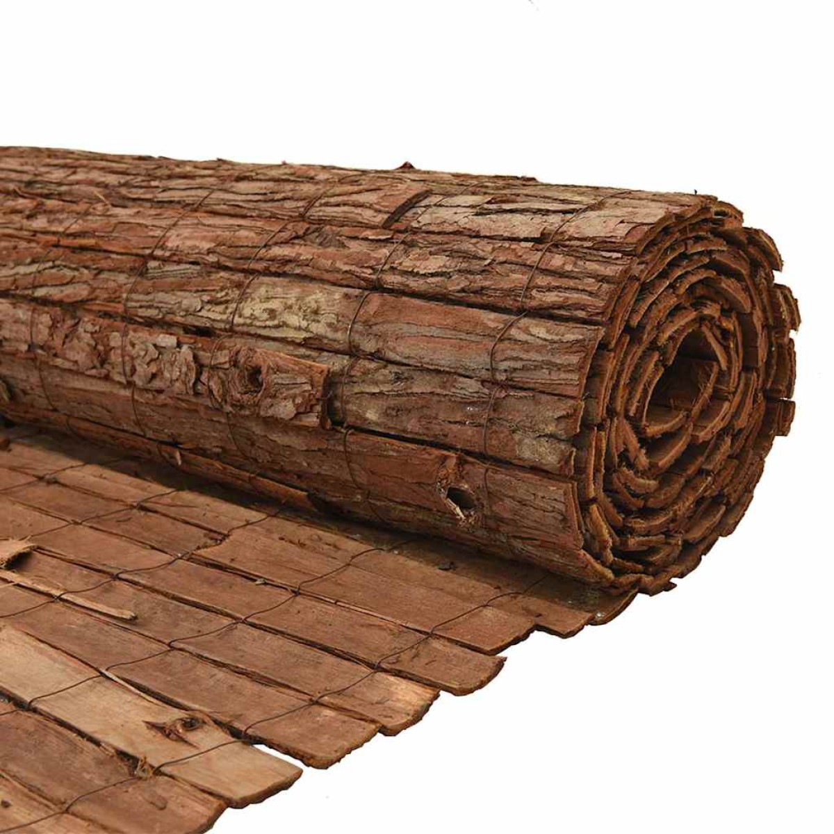 vidaXL Φράχτης από φλοιό δέντρου 400 x 125cm Φλοιός Καφέ