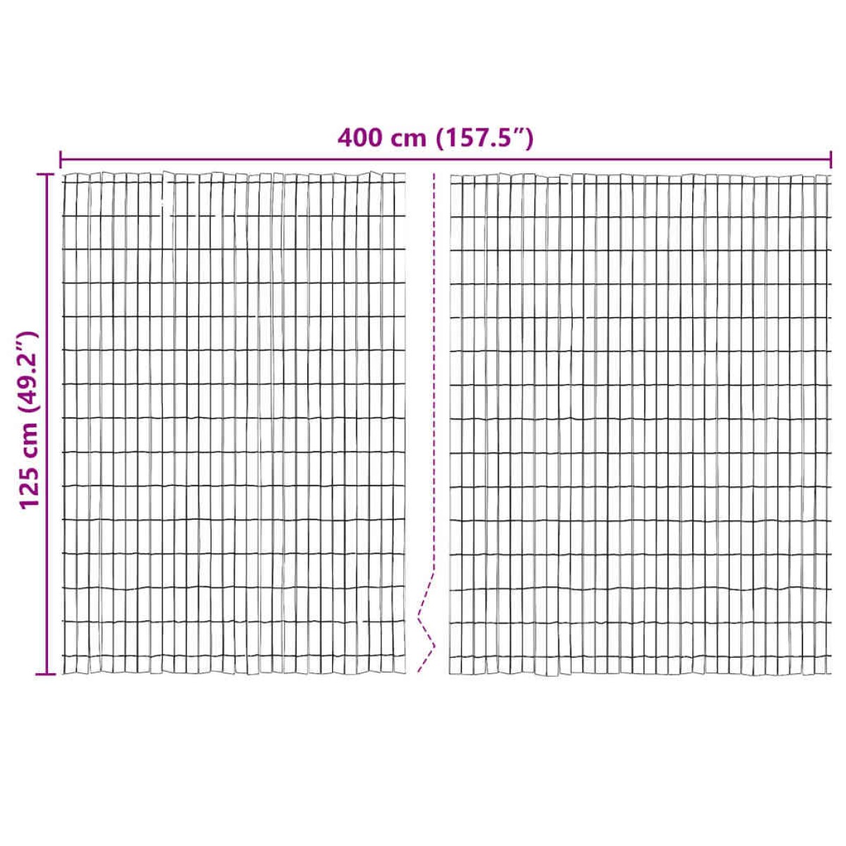 vidaXL Φράχτης από φλοιό δέντρου 400 x 125cm Φλοιός Καφέ