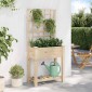 vidaXL Γλάστρα Κήπου Μπεζ 71 x 38 x 152 εκ. Στερεό Ξύλο Πεύκου