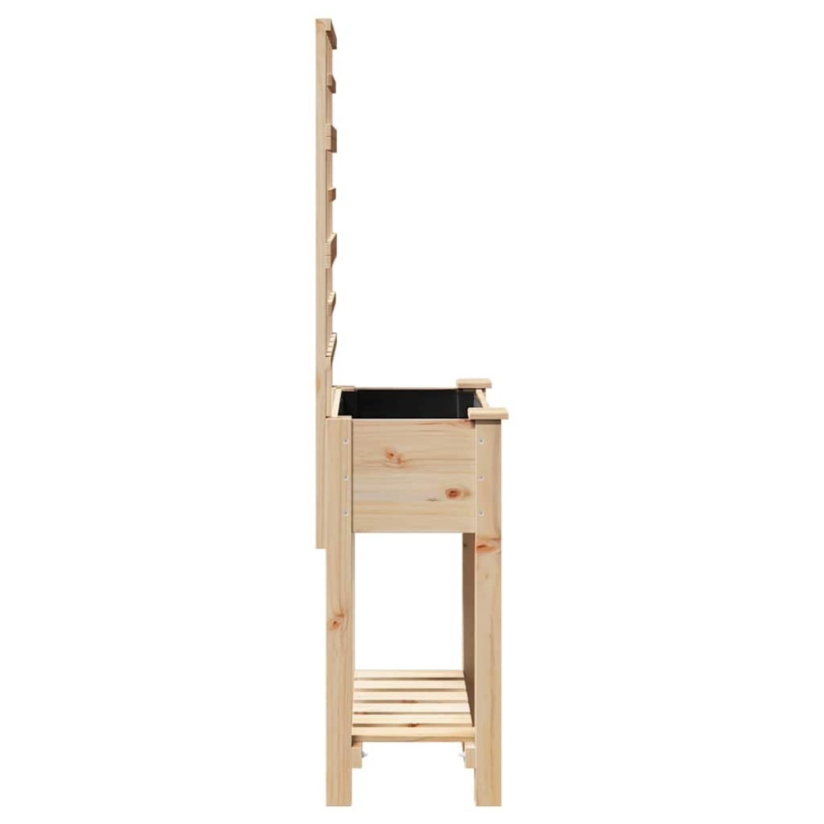 vidaXL Γλάστρα Κήπου Μπεζ 71 x 38 x 152 εκ. Στερεό Ξύλο Πεύκου