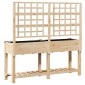 vidaXL Γλάστρα Κήπου Μπεζ 161 x 46 x 152,5 εκ. Στερεό Ξύλο Πεύκου