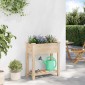 vidaXL Γλάστρα Κήπου Μπεζ 71 x 37 x 76,5 εκ Στερεό Ξύλο Πεύκου