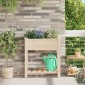 vidaXL Γλάστρα Κήπου Μπεζ 71 x 37 x 76,5 εκ Στερεό Ξύλο Πεύκου